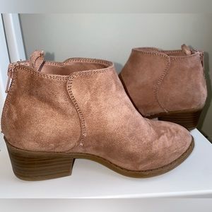 Old Navy Faux-Suede Back Zipper Ankle Booties Size: 13 Color: Chocolate Malted